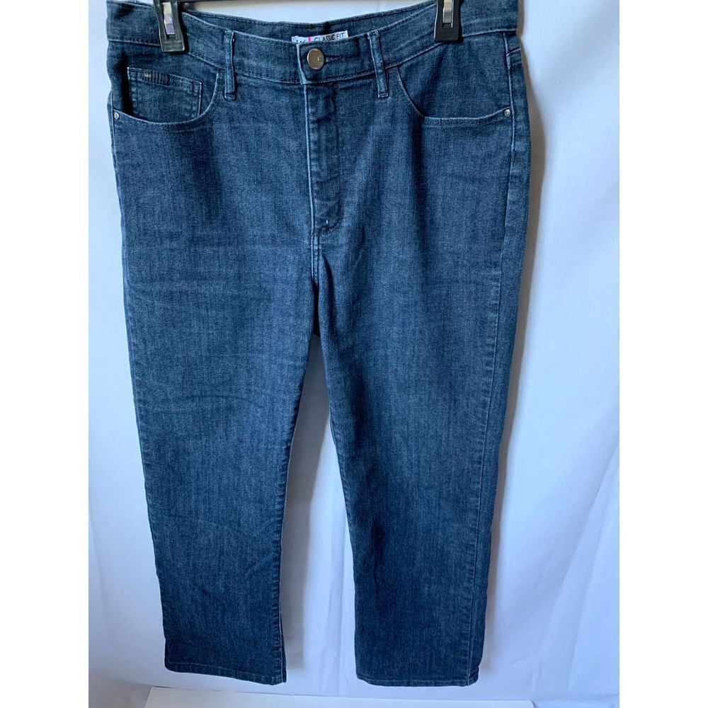 Lee Classic Fit Petite Straight Leg Jeans Dark Wash Stretch Denim Size 12P
